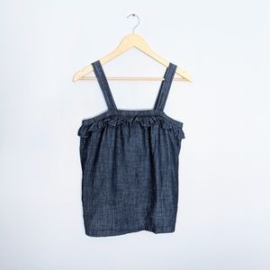 J.CREW Denim Tank Top Dark Blue